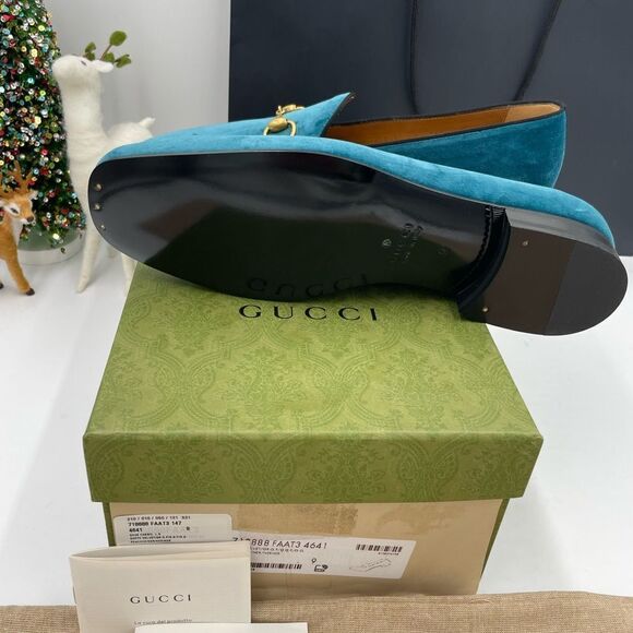 Men’s Gucci velvet horse bit loafers size 9 fits 10 US made in Italy - Picture 6 of 8